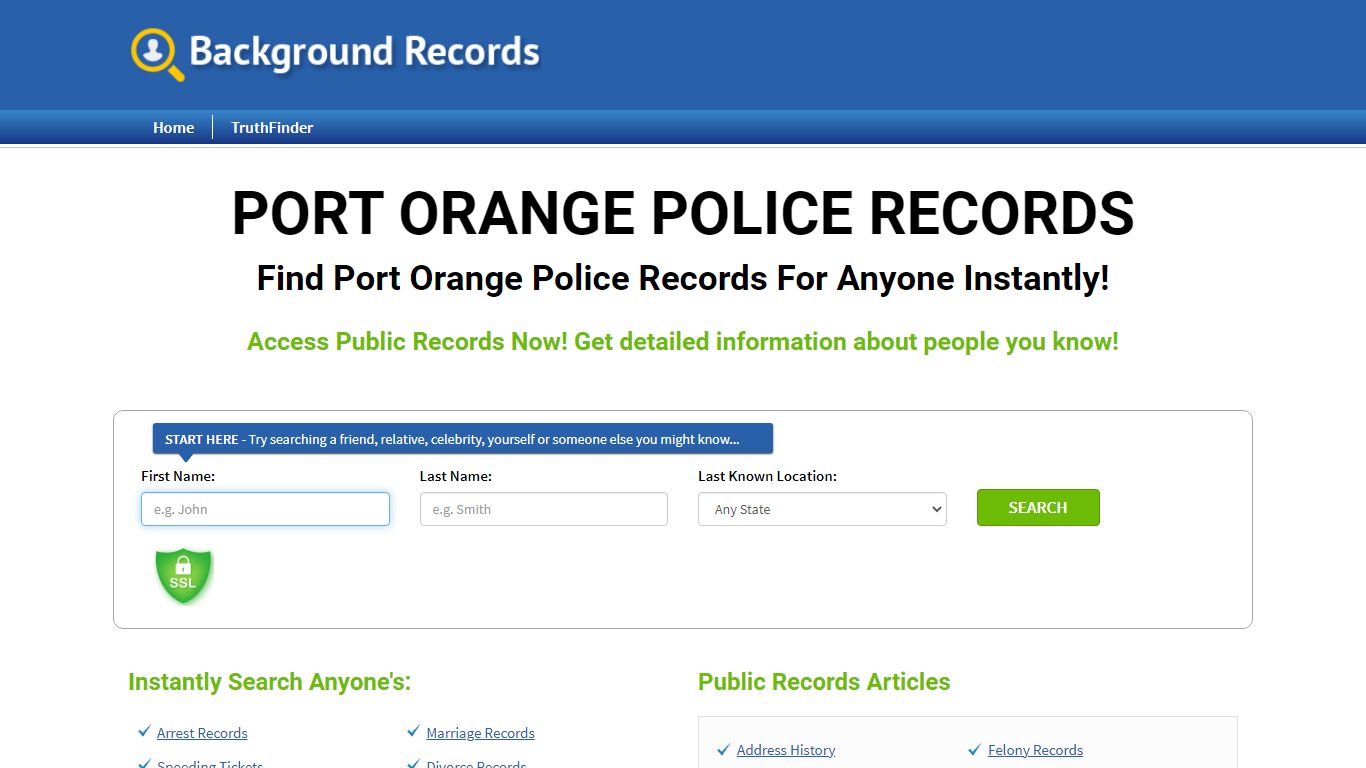 Find Port Orange Police Records For Anyone Instantly!