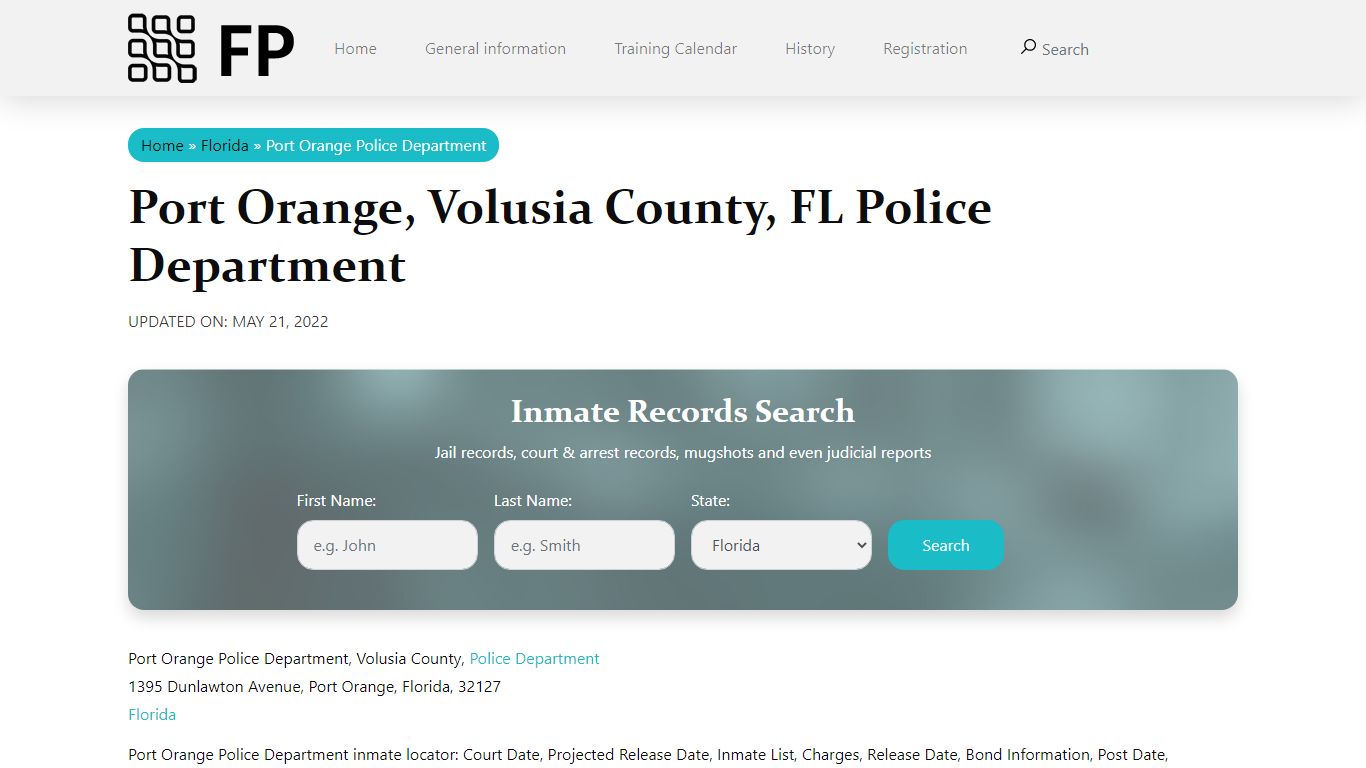 Port Orange, FL Police - City Jail Inmates, Arrests